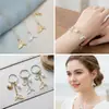 Colgante de cola de pez con incrustaciones de perla de aleación, pequeño accesorio para collares, pulseras, pendientes de bricolaje y accesorios de joyería de moda de alta gama