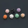 Suministro de Fábrica Nuevo Color Botón Metálico Incrustado con Diamantes Tridimensionales Botón Frontal para Prendas de Punto Pequeñas Estilo Chanel Botón de Flor Pequeña