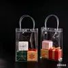 Bolsa de Tote de Plástico Transparente de PVC, Bolsa de Regalo Multifuncional Impermeable Engrosada Personalizada, Bolsa de Empaque con Logo Imprimible