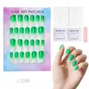 24 Peças de Unhas Postiças Usáveis para Adultos Produtos Acabados Transfronteiriços Patches de Manicure de Alta Qualidade Manicure Amêndoa Removível Atacado