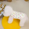 Suprimentos de Roupa para Cães e Gatos de Estimação, Pijamas para Cachorros Pequenos, Colete Teddy Bichon, Colete de Algodão Gaze Dupla Primavera 24