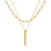 Amazon Productos Nuevos Diarios Exquisito Colgante de Collar en Forma de Corazón en Capas Set Material de Cobre Cadena de Clavícula de Moda Versátil para Mujeres