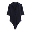 Ropa de Mujer Amazon 2024 Moda Otoño Nuevo Mono Versátil de Tejido Suave Doble Faz Transfronterizo