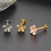 Brincos Parafuso Pequena Flor de Zircônia Para Osso da Orelha da Mulher Joias Para Piercing Brincos Para Lábio Anel Para Lábio Piercing No Corpo Humano