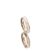 Nuevo Anillo de Diamantes de Concha Colorida de Tres Diamantes, Moda Simple, Acero de Titanio Chapado en Oro Rosa, Anillo de Comida para Parejas, Venta al por Mayor
