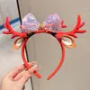 2026 Nuevo Festival de Navidad Pinzas para el Cabello de Niña Adorno para la Cabeza Estilo Bosque Linda Diadema de Astas Accesorios para Fotos de Ambiente