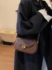 Bolso de axila retro texturizado, bolso de mujer, nuevo bolso de 2023, bolso de mensajero popular, bolso de hombro pequeño cuadrado popular para otoño e invierno.