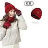 Suministro Exclusivo Transfronterizo de Set de Tres Piezas de Bufanda, Gorro y Guantes Texturizados de Acrílico para Calidez en Otoño e Invierno, Set Tejido para Otoño e Invierno