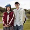 Chaqueta de Béisbol Cardigan Estilo Universitario 380g Sudadera Primavera y Otoño Estilo Básico para Pareja Chaqueta con Bloques de Color Logo Personalizado