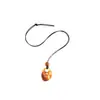 Collar de Cordón de Cera con Cuentas de Gota de Agua Colgante Largo Estilo Étnico Vintage Cadena para Suéter Joyería Versátil de Nicho para Mujeres con un Toque de Alta Gama