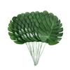 Hoja trasera de tortuga artificial suministro transfronterizo planta verde venta al por mayor accesorios para pared de plantas hojas decoración para el hogar simulación bambú espalda de tortuga