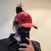 Corea del Sur ins gorra de béisbol con coleta para mujer verano a prueba de sol a prueba de sol parte superior vacía gorra con visera beige gorra deportiva marea