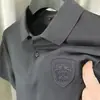 Camisa Polo Bordada Masculina de Manga Curta, Cor Blocada, Respirável, Solta, Cor de Verão 2026, Leve de Luxo Transfronteiriça, Camisa Polo Masculina