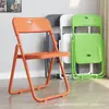 Suministro de Fábrica Silla Plegable Hogar Moderna Plástico Silla para Fotos Dormitorio Oficina Reunión Entrenamiento Silla con Respaldo Taburete