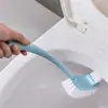 Conjunto de Escovas para Limpeza de Vaso Sanitário com Base, Escova para Vaso Sanitário Sem Canto Morto, Cabo Longo Cerdas Macias Esfregador para Vaso Sanitário