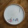 Vintage Blanco Luna Ru Kiln Olla Plato para Fruta Soporte para Olla Tapa Tazón Soporte para Té Bandeja de Cerámica Toalla para Olla Bandeja Pequeña para Té Plato para Burbujas Secas