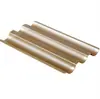 Molde de postre francés calidad panadería tres ranuras baguette pan 3 uniformes comercial transfronterizo francés estante de horno de barra tira larga