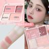 Ming Xizhi Paleta de Contorno de Cuatro Colores Rubor Rubor Paleta Rubor Multifuncional Rojo Paleta Iluminadora Paleta Iluminadora Transfronteriza