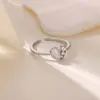 Anillo bañado en oro de 18 quilates transfronterizo, anillo retro de acero inoxidable con perla, anillo geométrico de alta gama estilo moda Ins para mujer
