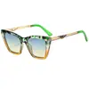 Novos Óculos de Sol Europeus e Americanos de Moda Transfronteiriços para Mulheres, Tendência, Armação Grande, Personalizados Olho de Gato Anti-UV 3257