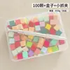Mini Bloco de Tofu Esponja para Dar Batidinhas Ferramenta de Nail Art Degradê Blush Unha Metal Pinça Unha Especial