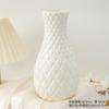 Vaso de Plástico Estilo Ins Nórdico com Padrão de Abacaxi, Inquebrável, com Decoração de Corda de Cânhamo na Cintura, Vaso Origami Ondulado para Exibição na Sala de Estar