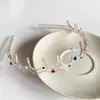 Accesorios Coreanos para el Cabello Banda para la Cabeza Simple de Ola para Ropa Exterior para Mujeres Frente Alto Temperamento Versátil para Lavarse la Cara con Pedrería con Dientes Banda Antideslizante
