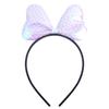 Nuevos accesorios para el cabello para niños, diadema de esponja con lazo colorido, diadema con lentejuelas de escamas de pez con borde cruzado, venta al por mayor