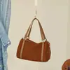 Bolsa Feminina de Couro Genuíno 2026 Novo Estilo Estilo Francês Preguiçoso Bolsa Boston Casual Versátil Moderna Bolsa de Ombro Transversal