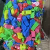 Silbato de Plástico Colorido Silbato de Árbitro Abanicos Animadores Silbato Grande Ok Suministros para Juegos de Pelota Silbato de Juguete Sin Cuerda