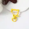 Chaveiro de gato pintado colorido, fecho de mola de liga de zinco animal, pingente de bolsa de boneca, acessório de ferragem decorativo
