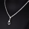 Colar de diamantes sintéticos com diamantes simulados em toda a extensão, corrente universal, corrente para suéter, diamante de alto carbono importado, colar universal de alta qualidade, feminino