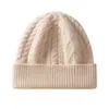 Gorro 100% Cachemir Puro para Mujer, Invierno Cálido, Espeso, de Lana, Tejido, Protección contra el Frío para Ciclismo al Aire Libre, Gorro con Protección para los Oídos