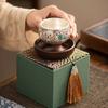 2024 nueva taza maestra de transferencia de plata taza de té de cerámica especial personal de alta gama taza para degustación de té taza individual caja de regalo