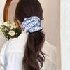 Sol da Califórnia ~ Scrunchie Listrado Amarelo para Mulheres, Elástico de Cabelo Coque Estilo Francês de Alta Qualidade, Faixa de Cabelo Extra Grande