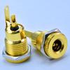 DC-022B con tapa impermeable 5.5*2.1 5521 vertical base DC 5.5*2.5 roscado totalmente dorado