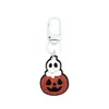 Llavero de Goma Suave de Fantasma de Halloween Dibujado Hebilla de Puerta en Forma de 8 en Forma de U Llavero Pinza de Langosta Figura de Muñeco Hebilla Colgante Adorno