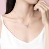 Collar de plata S925 estilo lujo ligero flor de cerezo para mujer 2023 nuevo original rosa flor de durazno Flor de ciruelo serie sentido de diseño de nicho