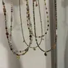 Collar Boho de Cuentas de Colores para Mujer, Gargantilla Vintage con Colgante de Estrella, Diseño de Nicho, Cadena Versátil para Clavícula para Superponer