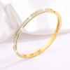 Pulseira de Aço Inoxidável para Mulheres, Pulseira Céu Estrelado de Alto Padrão, Pulseira Fashionável de Aço Titânio Totalmente Cravejada, Joias Antidesbotamento Atacado
