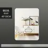 Espejo de Cuerpo Entero para Piso, Espejo Minimalista de Moda para Niña con Esquinas Redondeadas para Vestir en Casa, Espejo de Vestir Horizontal para Dormitorio de Estudiante o Tienda de Ropa