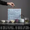 Productos Culturales y Creativos de la Ciudad Prohibida: Un juego de cinco teteras de cerámica de estilo horno famosas, que incluye tazas de té y una tetera con asa, perfecto como regalo de empresa o recuerdo para clientes