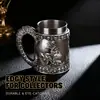 Artesanías de Resina de Nuevo Producto Transfronterizas Taza de Acero Inoxidable Calavera de Halloween Calavera con Astas Taza de Café