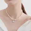 Colar de Pérolas Imitação de Cubo de Açúcar Bolha Feminino Novo Verão 2025 Luxo Leve Alta Qualidade Temperamento Design de Nicho