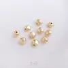 Cuentas Espaciadoras Pequeñas Triangulares de Oro Real Chapado en Oro de 14K Forma Especial Rompidas Asimétricas Redondas Sueltas Material para Pulseras de Hilo DIY Joyería