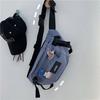 Bolsa de Peito Esportiva Estilo Dark Harajuku Japonês para Homens Coreana Ins Retro Versátil Menina Skatista Bolsa Pequena Transversal
