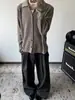 Cárdigan de punto gofre retro americano con un ambiente relajado para hombres y mujeres, adecuado para primavera, otoño e invierno, chaqueta casual de corte limpio