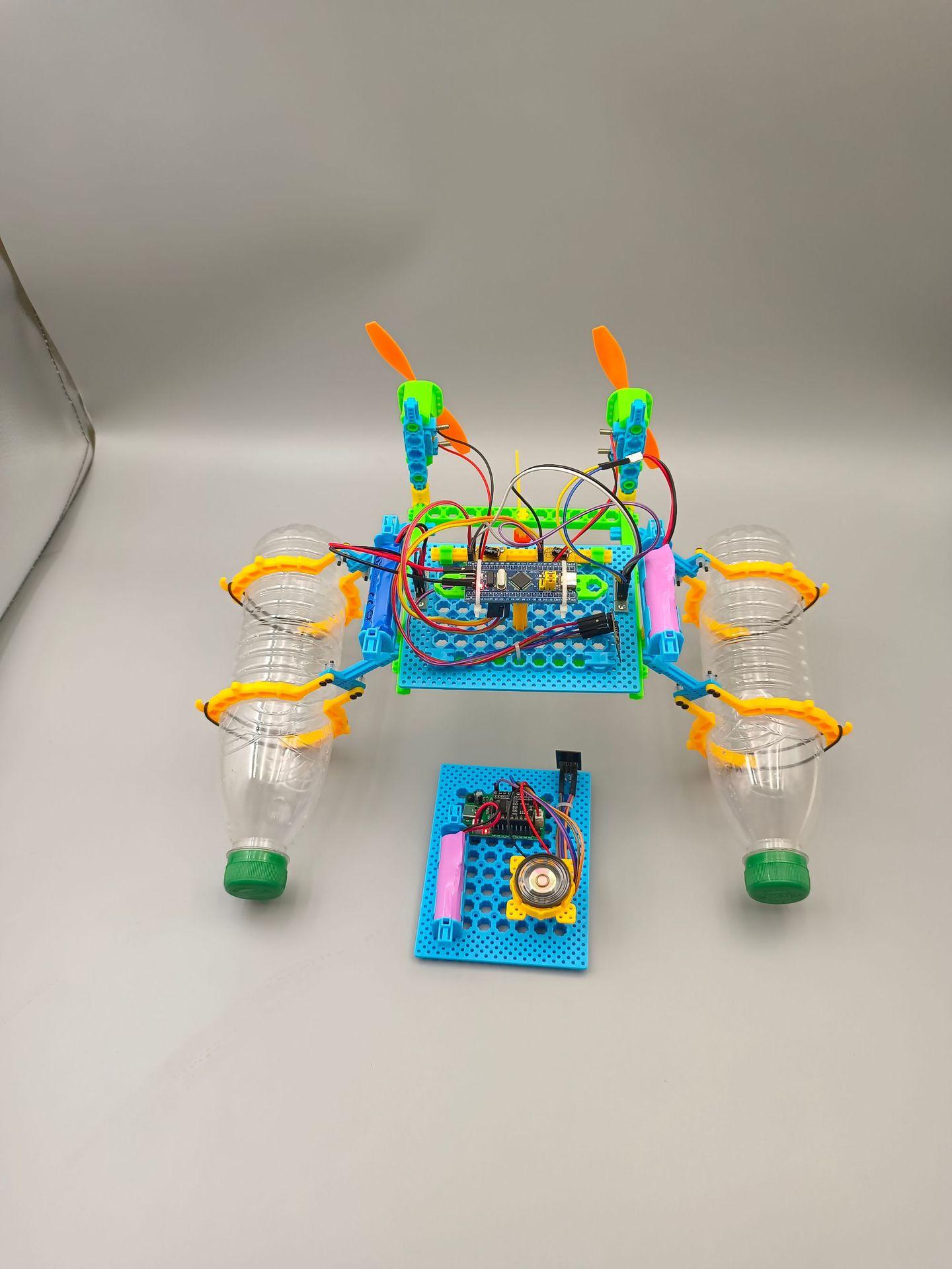 语音风力船组装图2