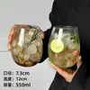 Taza de Jugo para Bebidas Smoothie Japonés de Restaurante Famoso de Internet Taza Mousse Forma de Huevo Gran Capacidad Vidrio de Alto Valor