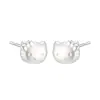 Pendientes de Gato de Dibujos Animados Pequeños y Lindos para Mujer Estilo Coreano Lujo Ligero Pendientes de Aguja de Plata de Gama Alta Joyería Única y Hermosa para Orejas